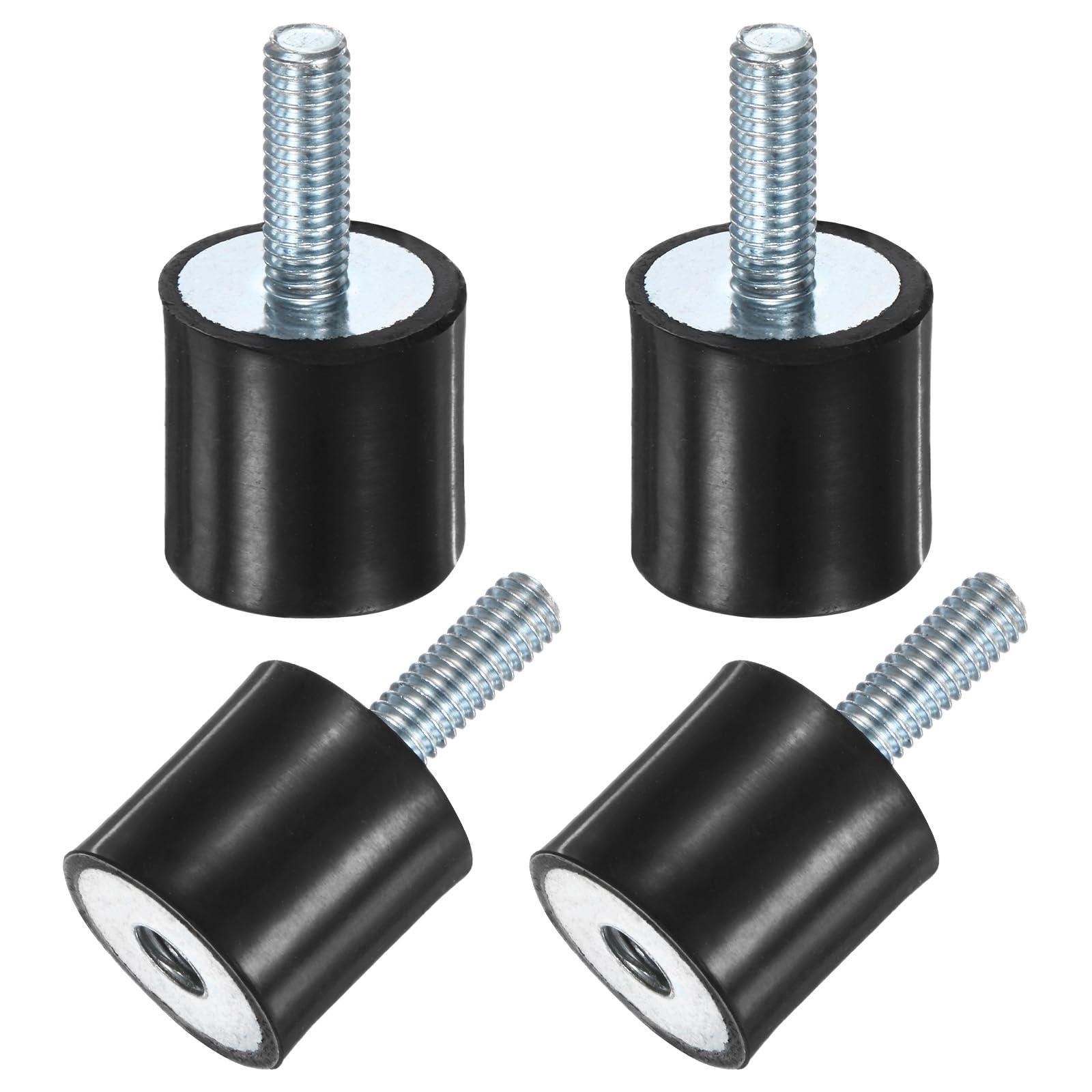 M METERXITY 4-Pack Rubber Mounts D25mmxH25mm Male/Female Vibration Isolators Cylindrical Shock Absorber W M8 x 20mm Studs for Air Compressor/Car/Pump/Boat/Garage Motor/Bobbins Rubber Isolators — Amazon image 11