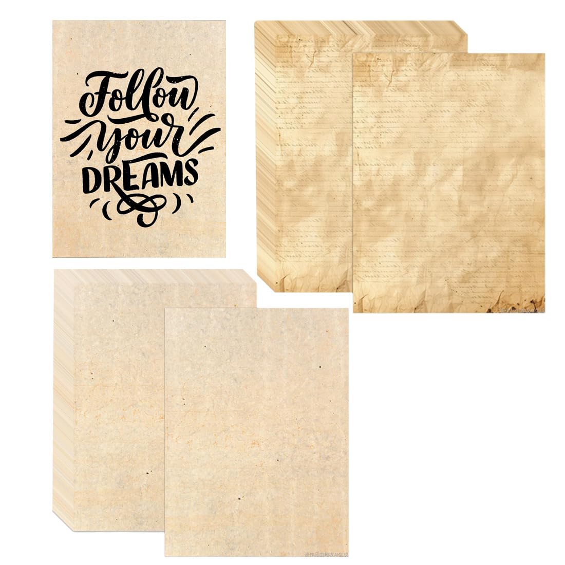 30 Fogli Carta Pergamena Carta Pergamena A4 per Stampanti Carta da Lettere Vintage su Entrambi I Lati Adatta per Stampanti Inkjet Laser Anche Scrivibile A Mano 210X285Mm 2 Stili