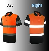 Vista 5 de Camisa de seguridad para hombre, camiseta reflectante de alta visibilidad, de secado rápido, transpirable, suave