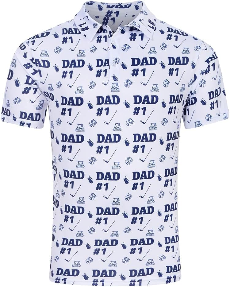 uideazone Mens Funny Golf Shirts Dry Fit Polo Shirt Short Sleeve, S-2XL image 5