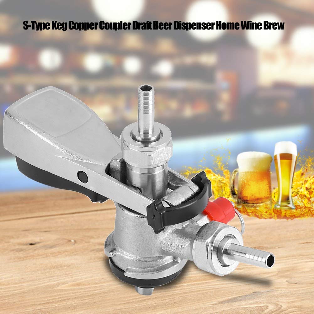 Coupleur de Baril Robinet de bière G5 / 8 S Type brouillon coupleur de Baril de bière Distributeur coupleur de Baril de bière pour Brassage de vin à la Maison Home