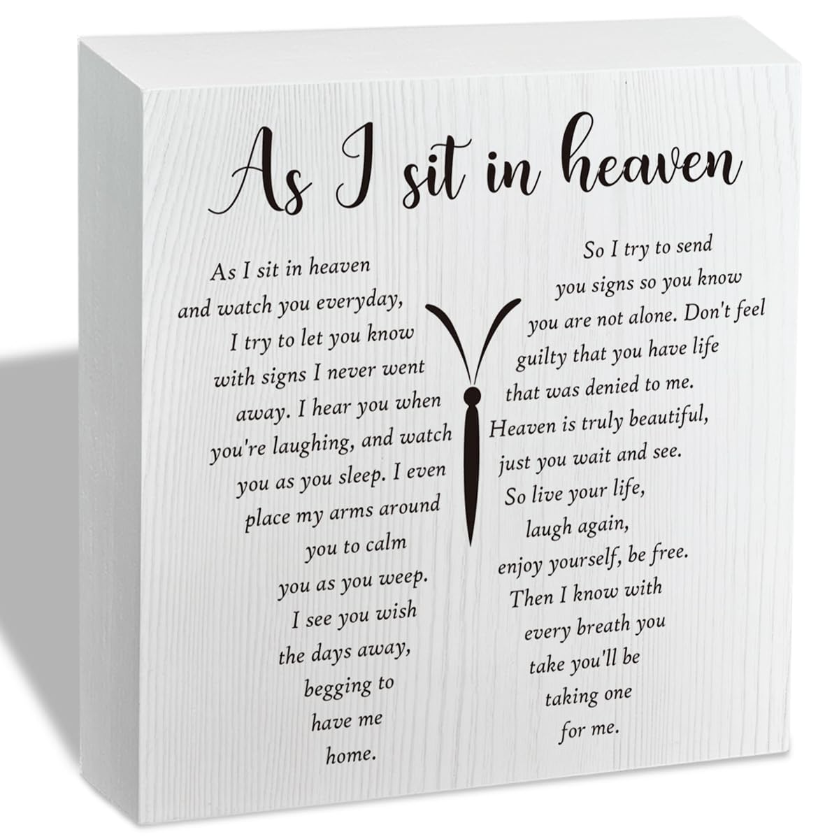 As I Sit In Heaven, Memorial GIft, Sympathy Gift in Memory of Loved One Gifts, Rememberance Gift for Loss of Mother Father Mom Dad, Gifts For Loss Of
