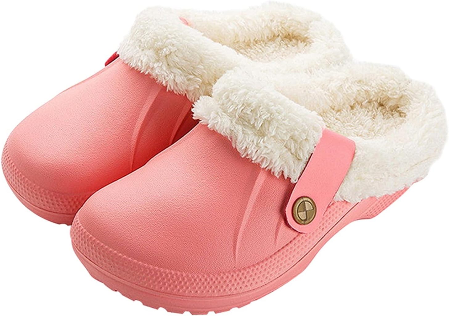 INGVYINGVY Ladies Slippers Household Slippers Blocked Indoor Fur Thermal Slippers Women's Shoes Slippers Mule Slippers Winter Thermal Shoes (Color : Pink, Size : 39-40)