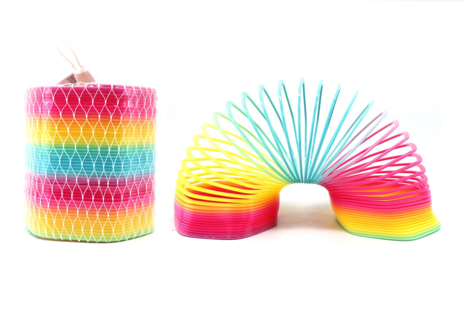 BLUECHOLON Mega Spiral Rainbow Classic XXL, Plastic Toy, 13x11cm, 15x8cm, Wavy, Pentagonal and Circular Shape (Hexa 13X11 XXL)