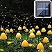 Luci Solari da Esterno Giardino Fungo 5M, 20 LED Catena Luminosa Esterno Solare, 8 Modalità Impermeabile Lampade Fungo Decorativi Natale per Fiori, Prati, Festa, Recinzione, Nozze, Bianco Caldo