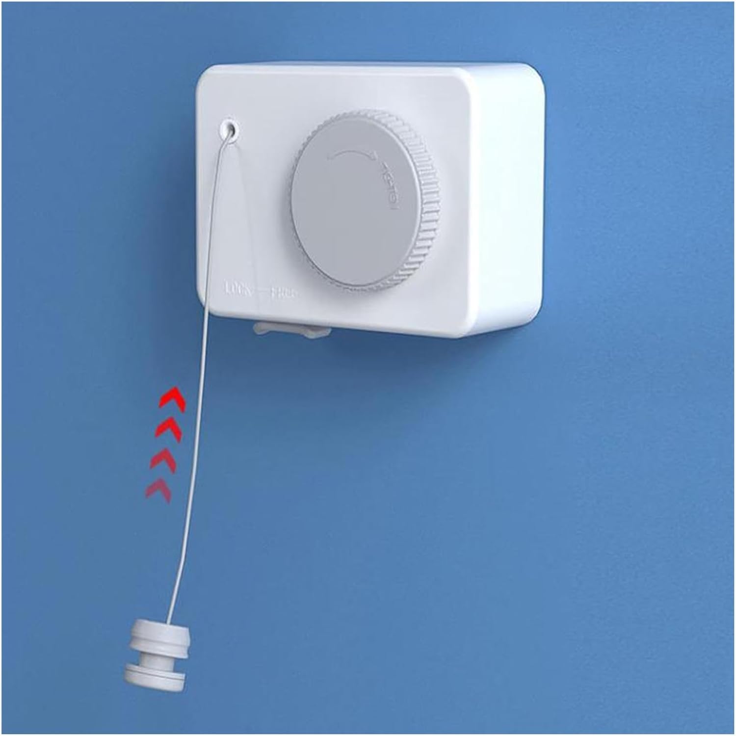 Retractable Clothesline Invisible Retractable Clothesline Indoor Non Perforated Steel Wire Laundry Clothes Drying Line(White)