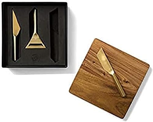 RBT Juego de cuchillos para queso, 4 superficies de corte diferentes, color negro