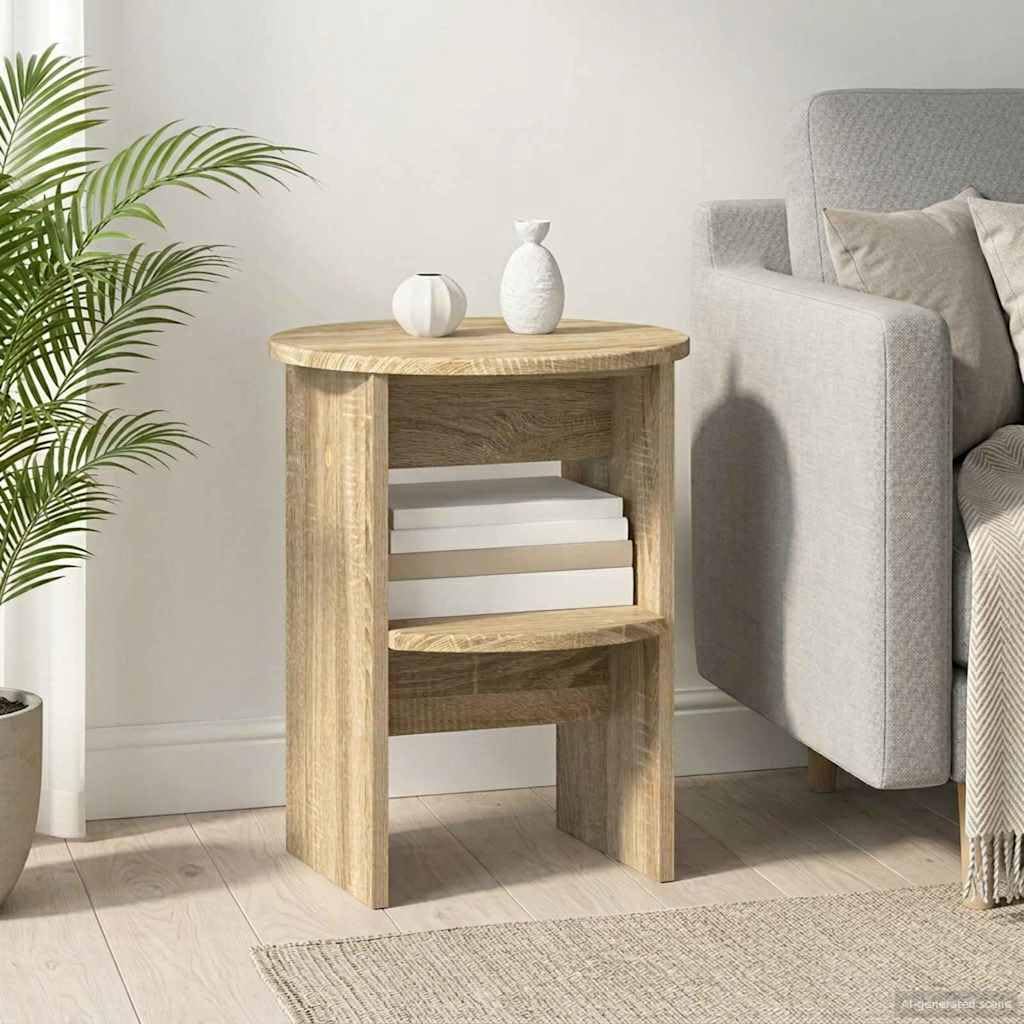 Armario lateral de roble Sonoma de 40x50 cm, cómoda de madera para salón y pasillo