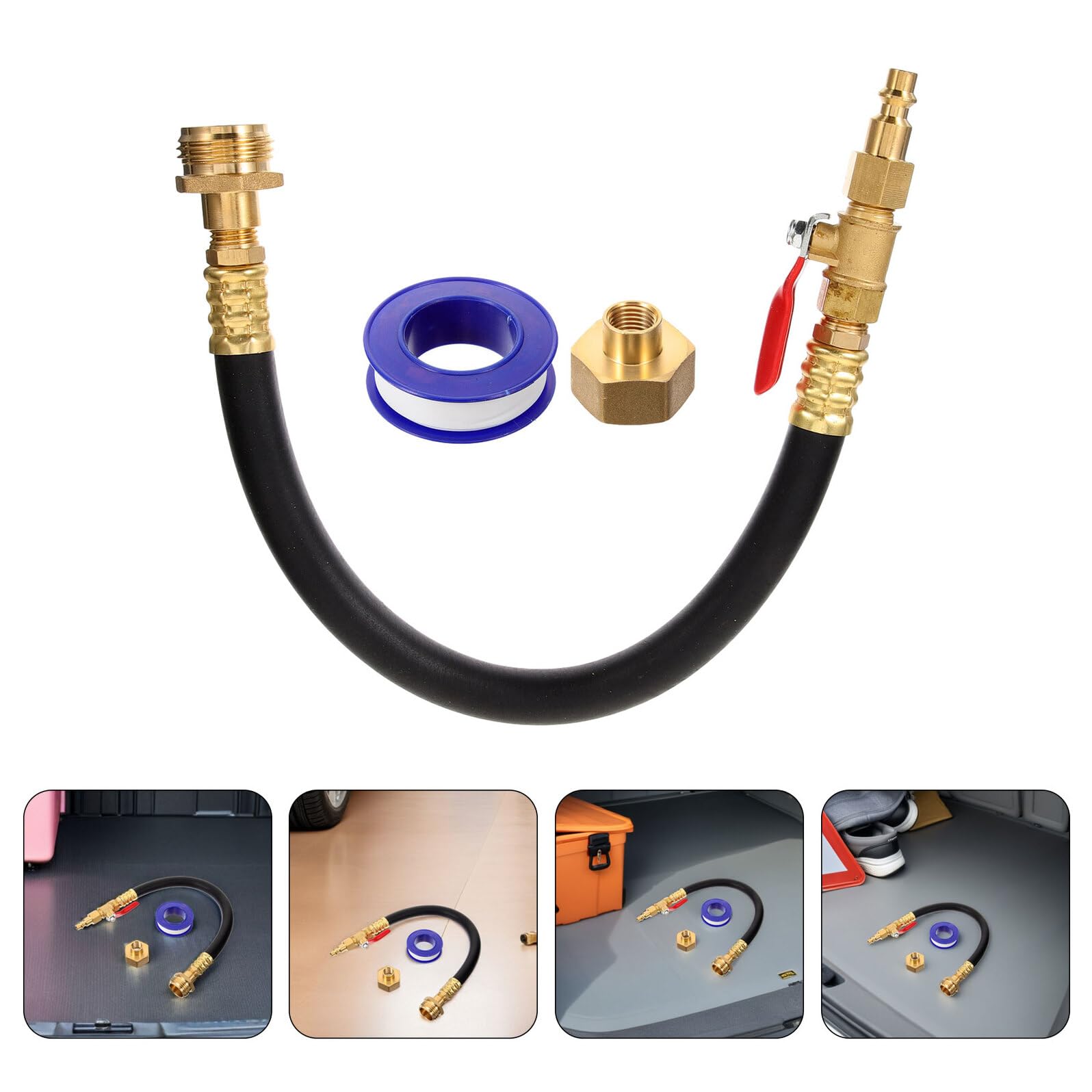 Sosoport 2sets Adattatore Collegamento Rapido per Camper Kit Doppio per Preparazione Invernale Connettore di Scarico per Impianto Idraulico Adattatore per Tubo Flessibile Acqua Utilizzabile