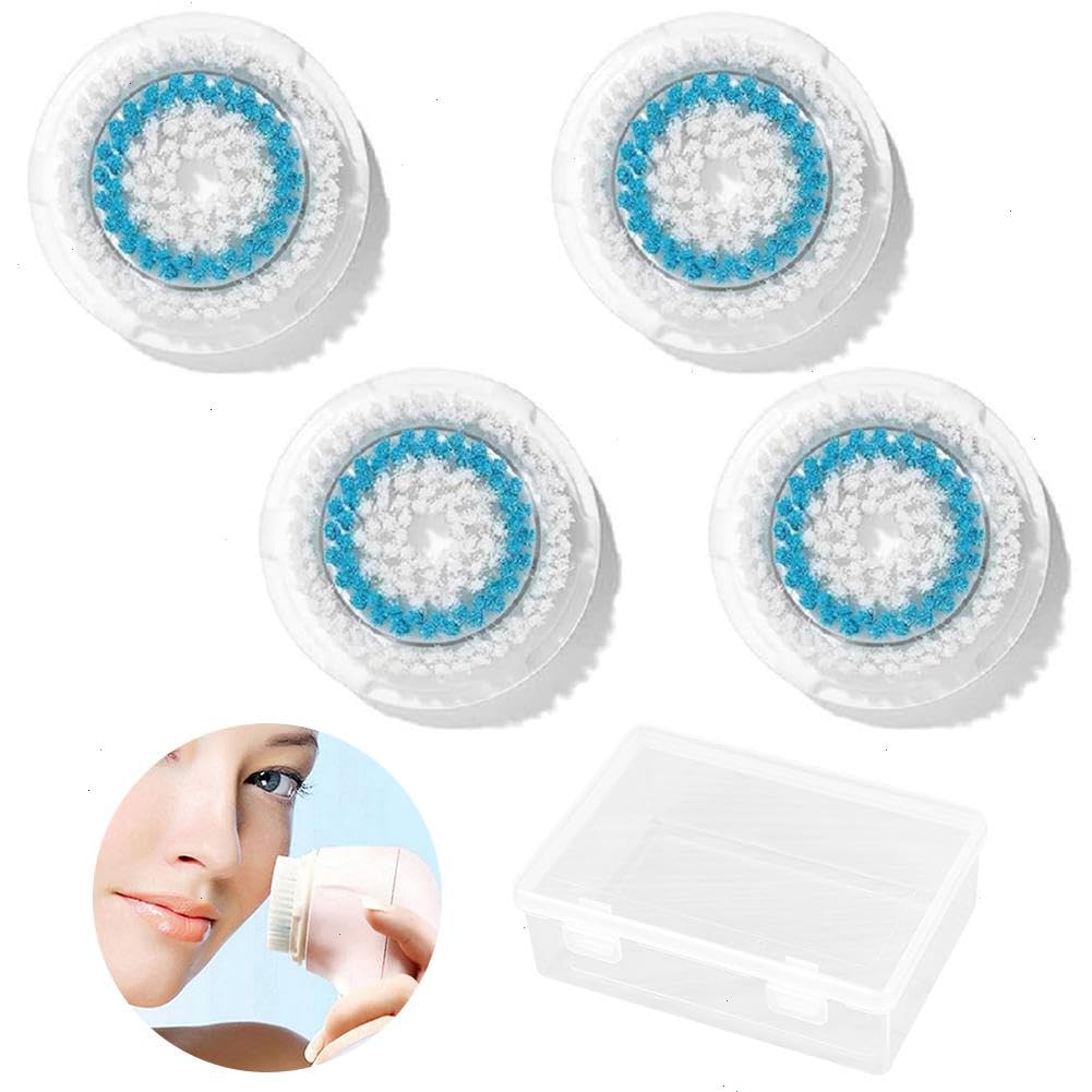 4 piezas/6 piezas de repuesto de cabezal de cepillo Clarisonic Mia, herramientas de repuesto de cabezal de cepillo Clarisonic Mia con caja de almacenamiento, cabezales de repuesto de cepillo facial
