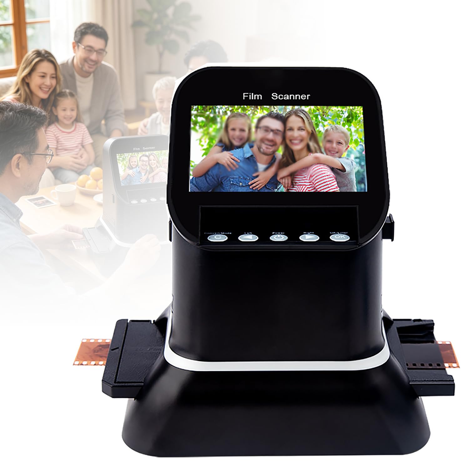 Azcabjie Digital Film Negative Scanner,22MP 4.3" LCD Slide Converter Supports 120 Medium Format,35mm,126,127 Film Strips,Comes with 8G Memory Card for Photo Digitization