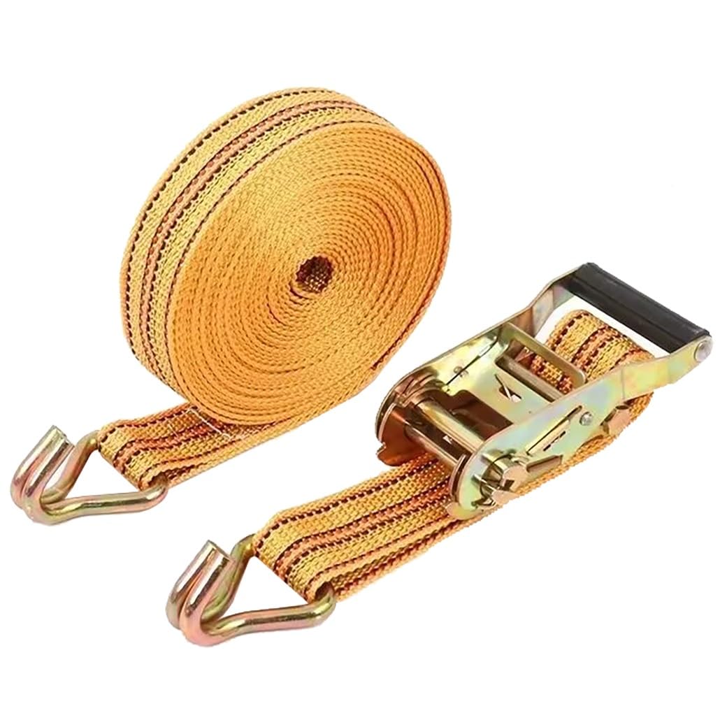 Correas de trinquete con Gancho en J for Control de Carga de 2,0 a 22,0 m, Correa de Amarre for Camiones, remolques y Kayaks, Resistencia a la Rotura de 13228 LB(W 5cm/2in,22.0 m/72.2 Ft)