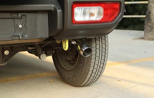 Miniatura 2 de YOCTM JB64 JB74W Silenciador de escape de coche de acero inoxidable sólido plateado Tubo de cola de tubo de escape para Suzuki Jimny 2019 2020 2021