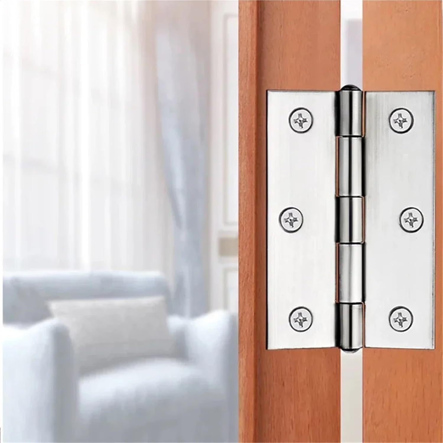 1-4 Inch Universal Door Hinges Connector Stainless Steel Furniture Drawer Cabinet Fitting Hinge 2Pcs(3 Inch,10pcs)