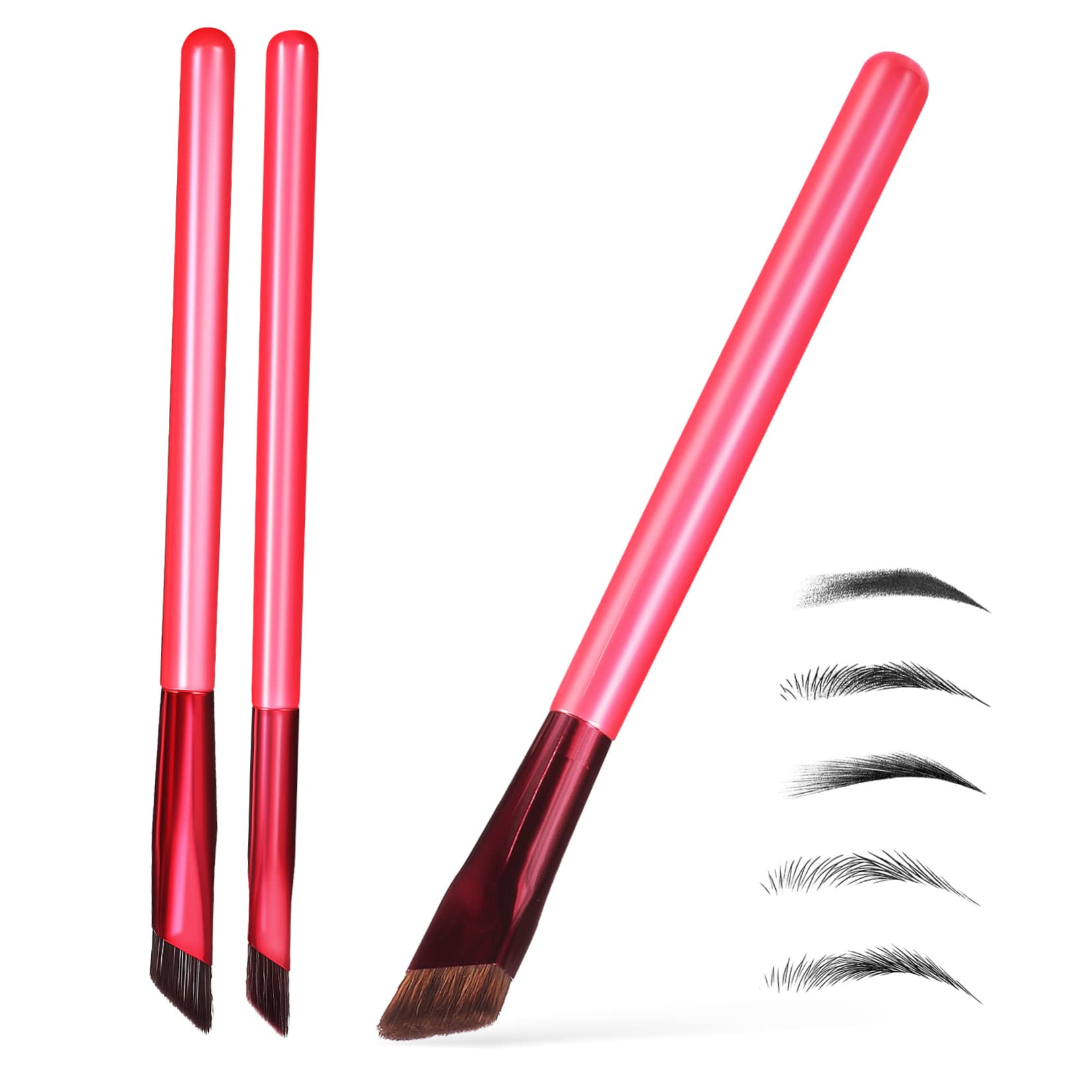 IWOWHERO Unique Eyebrow Brush Design Multifunctional Eyelash Brush Smooth Handles Brow Makeup Tools Girlfriend