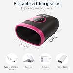 QUINEAR Massaire main, masseur main sans fil avec chaleur et compression pour l'arthrite, le tunnel carpien et les articulations rigides - Cadeaux pour les femmes Hommes- Rose