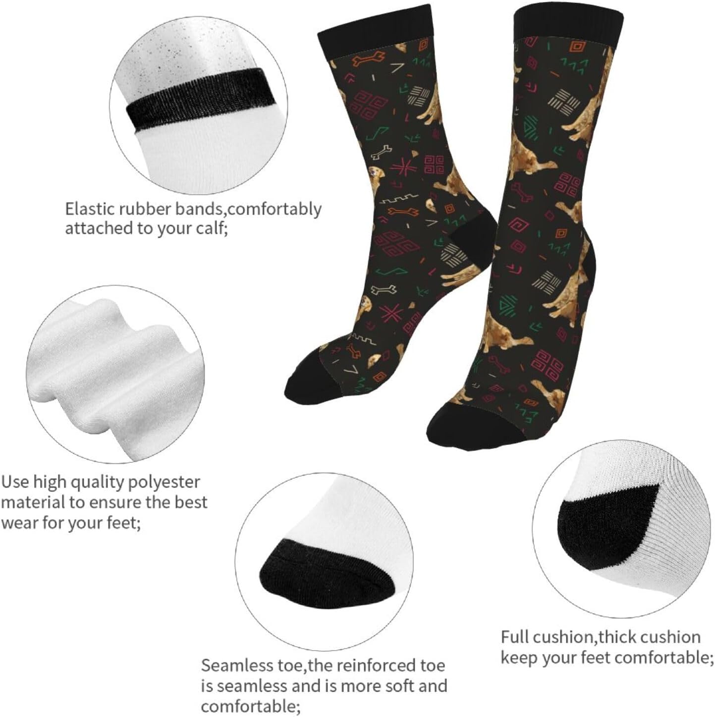 Novelty Fun Crew Socks Fashion Comfortable Men And Women Crazy Dress Socks - Image 7