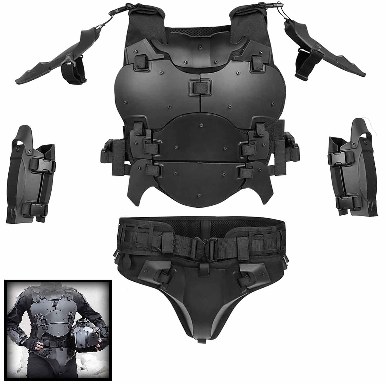 Gilet pare-balles tactique réglable contre impacts billes Airsoft - 8