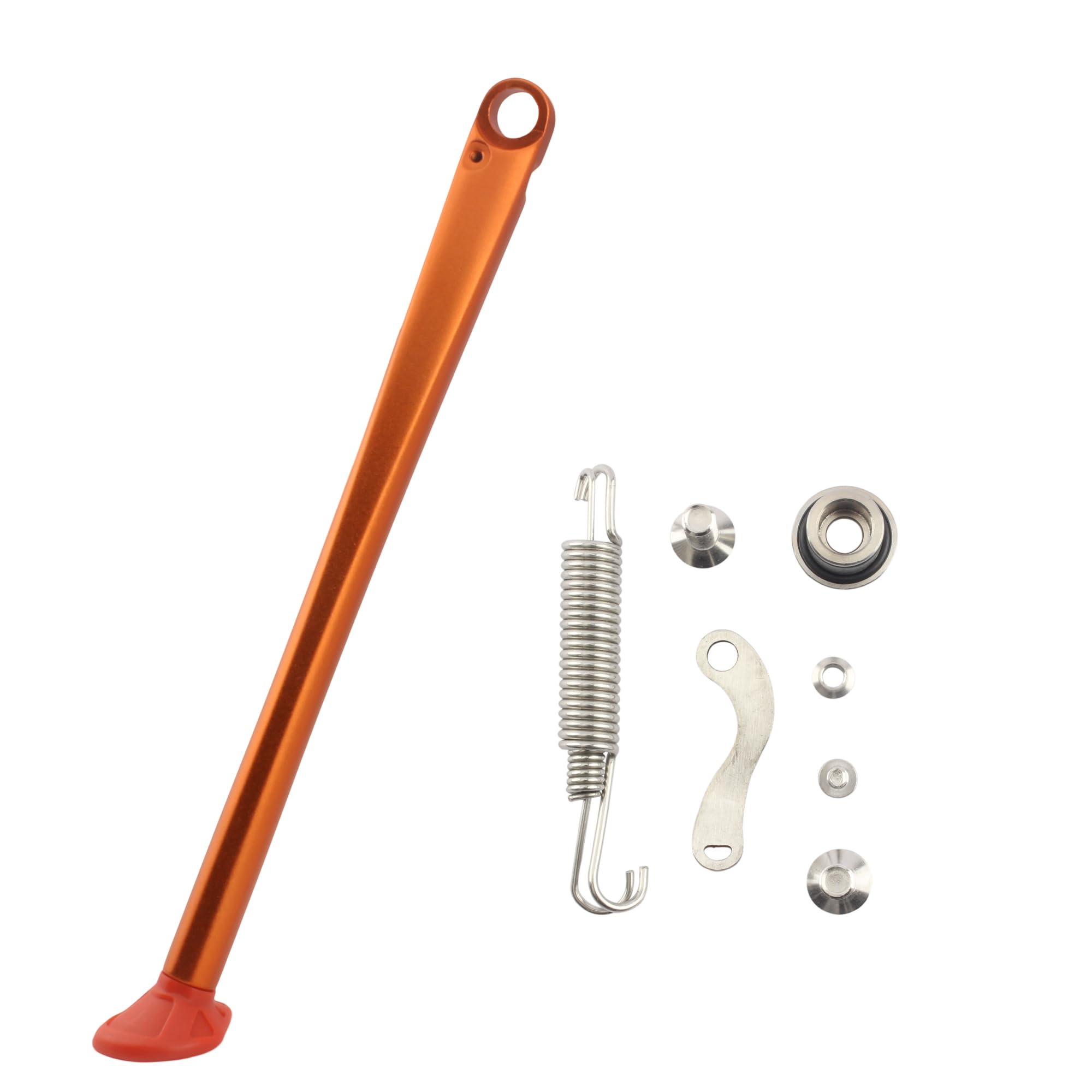 Motorrad Seitenständer,Seitenstaender Parkbein mit Federbasis, Seitenstütze Ersatz für EXC EXCF XC XCF XCW XCFW 125 200 250 300 350 450 500 530 2008-2016 Orange