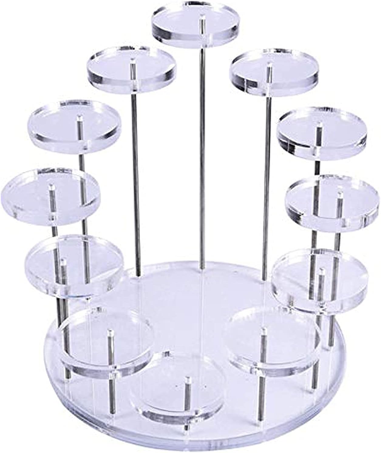 Twzayxr 1 PC Mini Jewelry Display Risers Set Mini Cupcake Stand Acrylic Display Stand for Mini Figurines Jewelry Cake Dessert Rack Party Decor(Mini)
