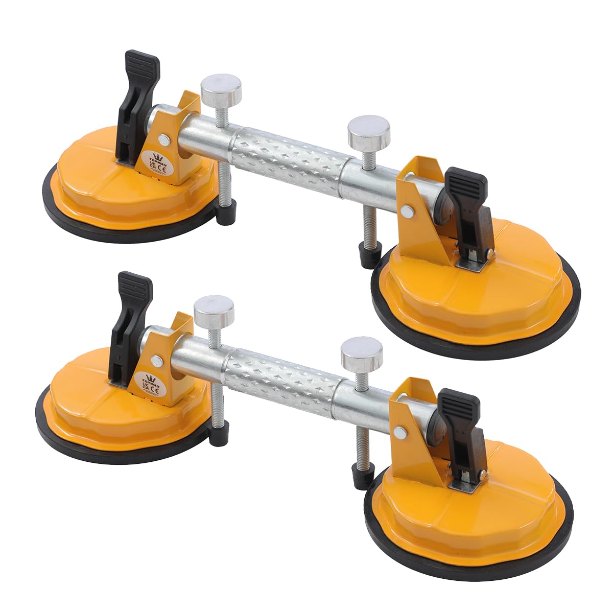 TOPWAY Paquete de 2 ventosas ajustables de 6 pulgadas para unir nivelación y alineación de azulejos de granito, mármol, cerámica, herramienta de instalación de encimera