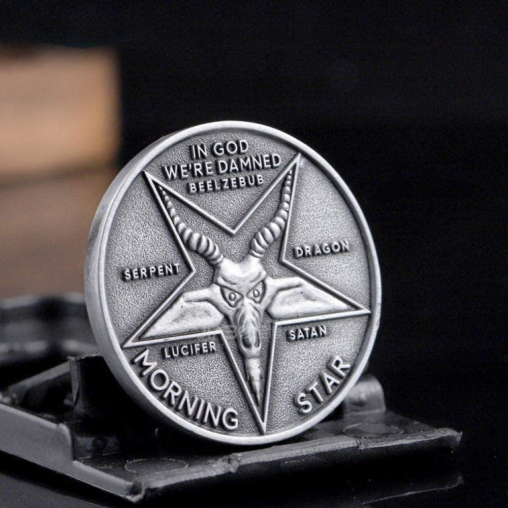 Buy MKIOPNM Satanic Lucifer Morning Star Coin Pentecostal Badge Jesus