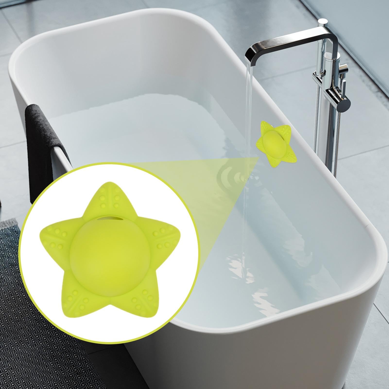 Copertura di scarico per vasca da bagno, in silicone flessibile, efficace protezione da troppopieno, copertura di scarico della vasca da bagno che trattiene il calore, facile da installare, per vasca