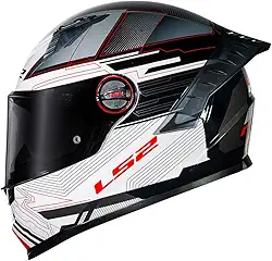 Capacete LS2 FF358 Pro Digital Preto e Branco Tamanho:62