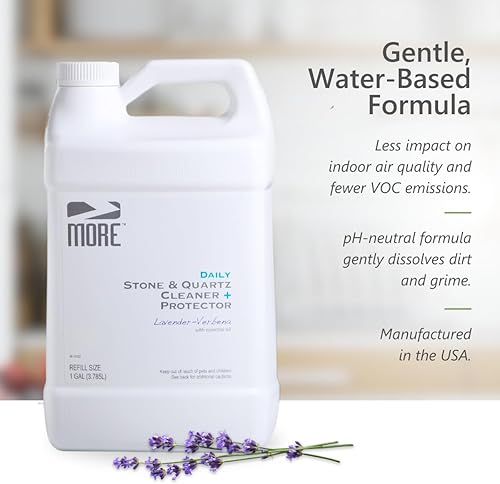 Miniatura 6 de More Limpiador de piedra y cuarzo + protector  Limpiador de granito, cuarzo y mármol  para encimeras de cocina y baño  Recambio de aerosol de