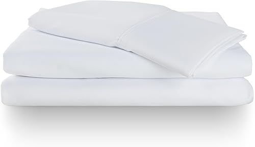 Berkshire - Juego de sábanas de tamaño individual, juego de 3 piezas, color blanco verdadero, sábanas refrescantes de microfibra súper suave con