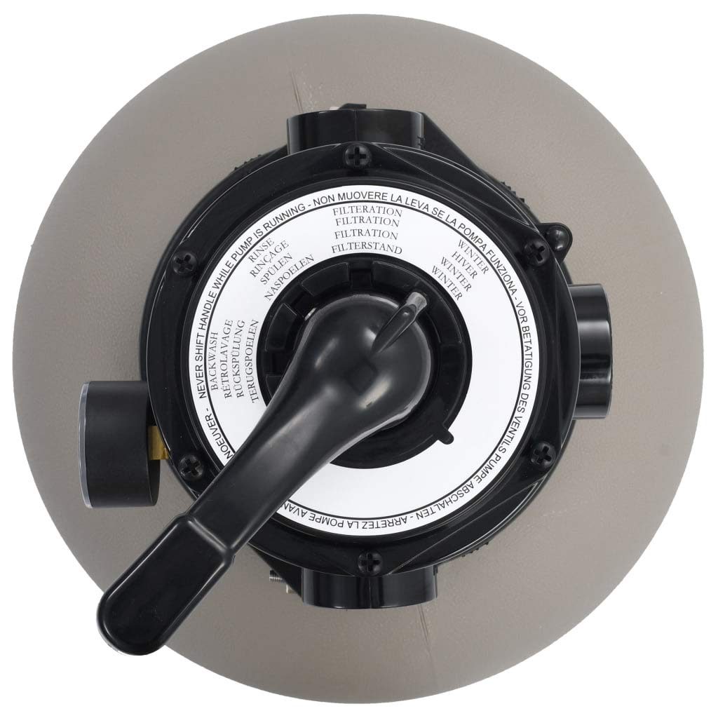 Filtro de Arena de Piscina válvula de 4 Posiciones, Depuradora Piscina, Depuradora Arena, Arena para Depuradora Piscina, Filtro De Arena para Piscina, Gris 350 mm