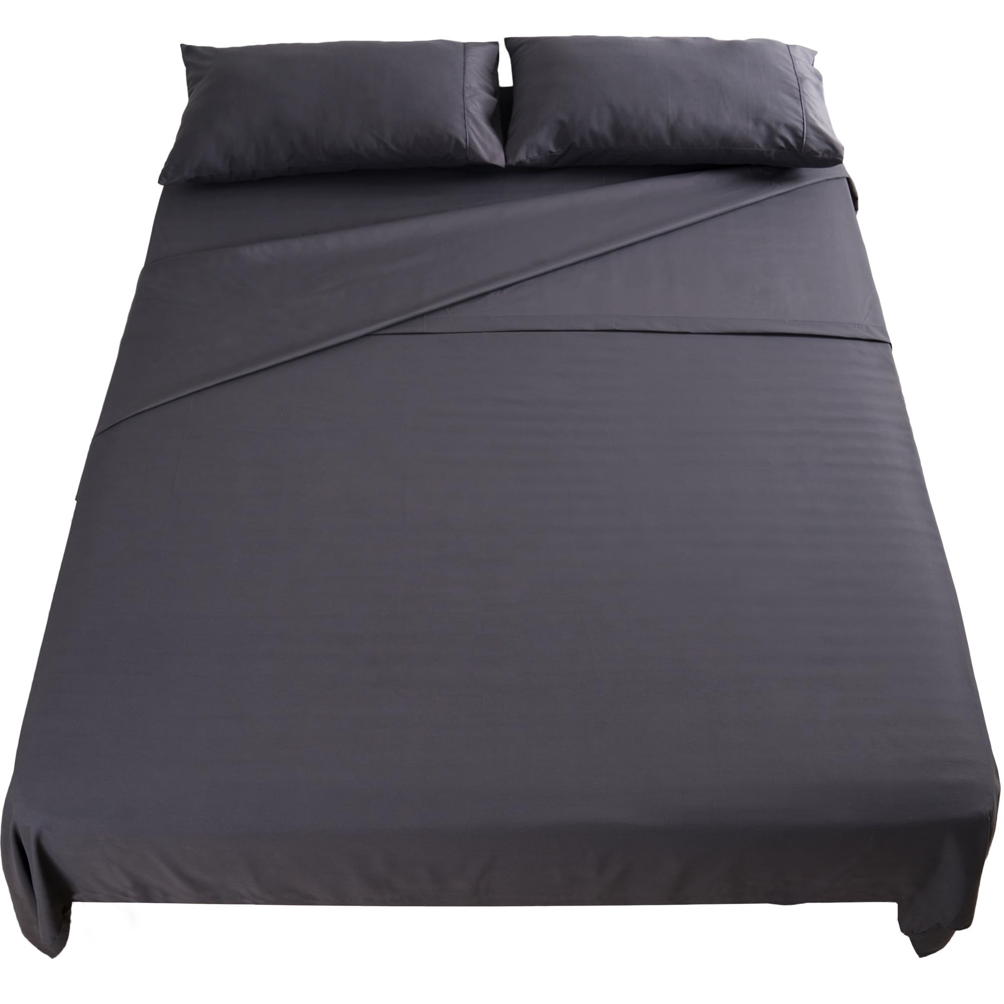 Set Lenzuola Letto Singolo 80x190cm 3pz Set Completo Lenzuolo Letto Piatto, Coprimaterasso con Angoli e Federa 50x80 in Morbida Microfibra Spazzolata Anti-Acaro e Ipoallergenica Lavabile in Lavatrice