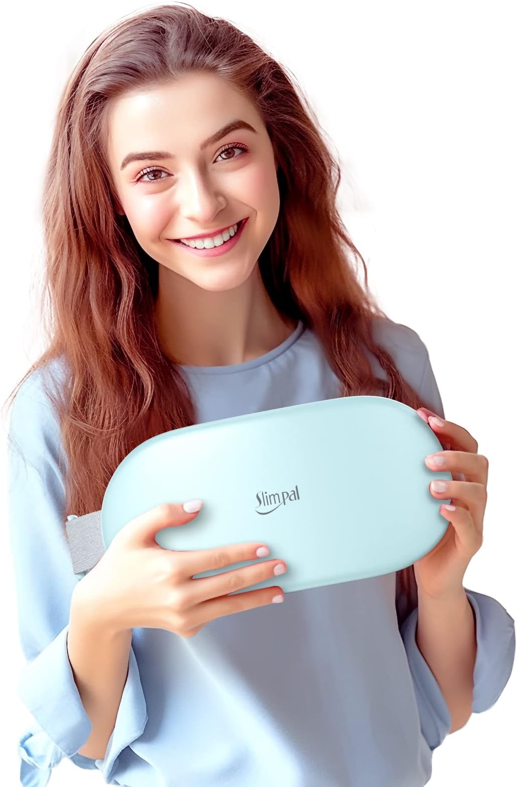 Slimpal Heating Pad for Period Cramps and Back Pain, FSA HSA Eligible, Plus-Sized Electric Heat Pad Portable Menstrual Heat Belt Pain Relief, 3 Timer Auto Off, Gift for Girls Women, Blue