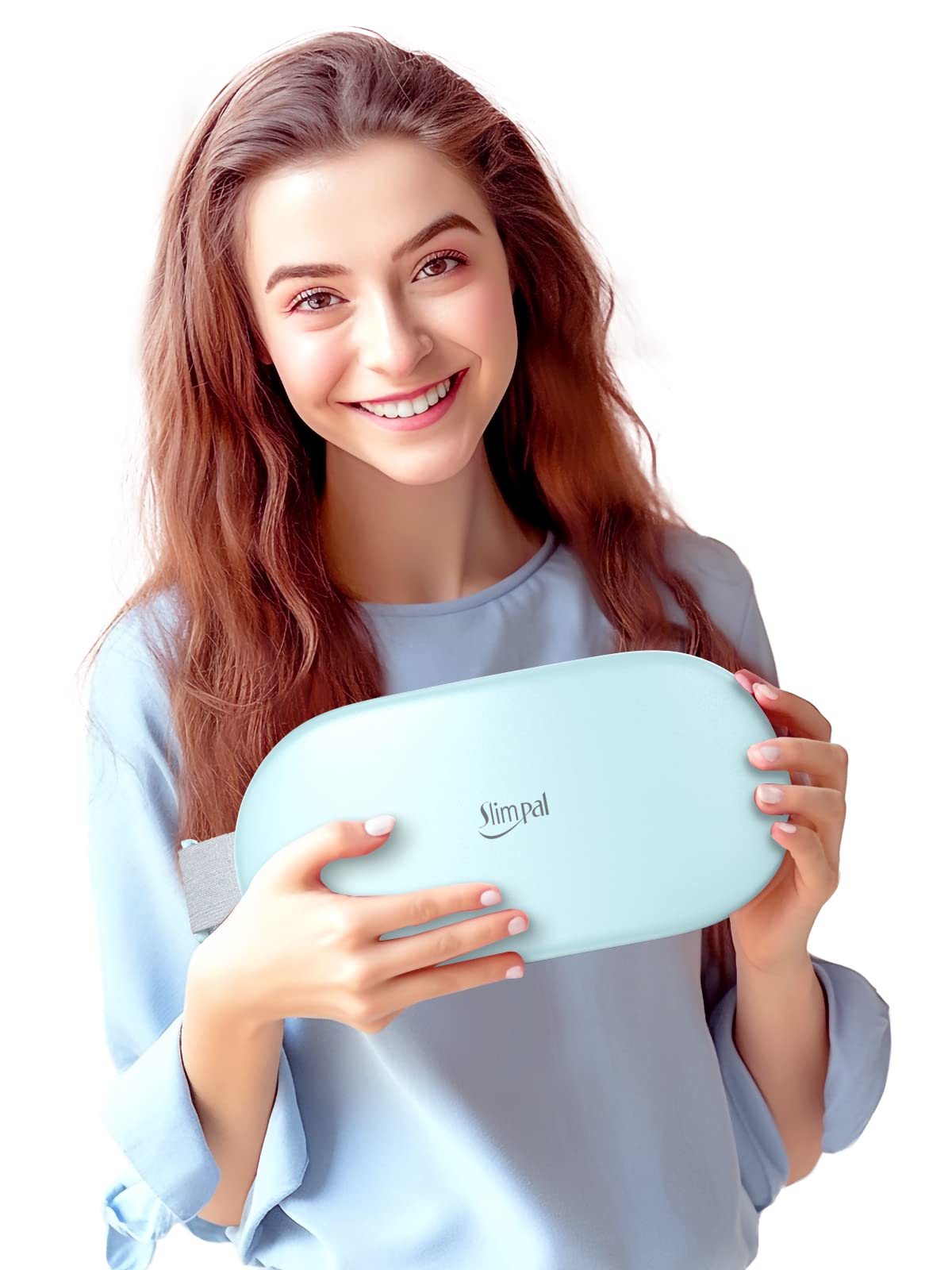 Slimpal Heating Pad for Period Cramps and Back Pain, FSA HSA Eligible, Plus-Sized Electric Heat Pad Portable Menstrual Heat Belt Pain Relief, 3 Timer Auto Off, Gift for Girls Women, Blue