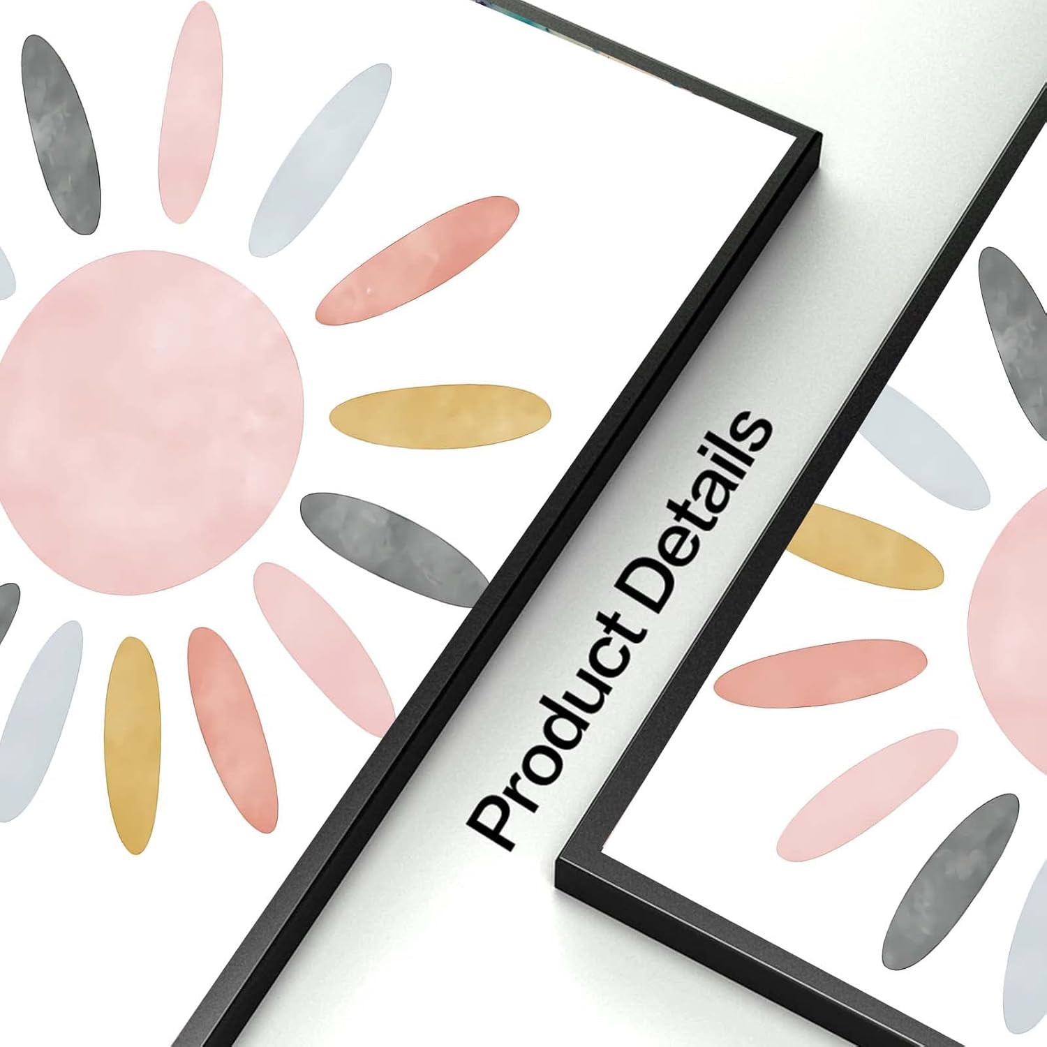 Nursery Wall Prints Pink Sunshine Rainbow Cloud Canvas Wall Art, Child Wall Art Poster Boho Nordic Wall Pictures for Girls Baby Kids Room Decor, Set Of 3 Cute Cartoon Prints Girls Room Wall Decor