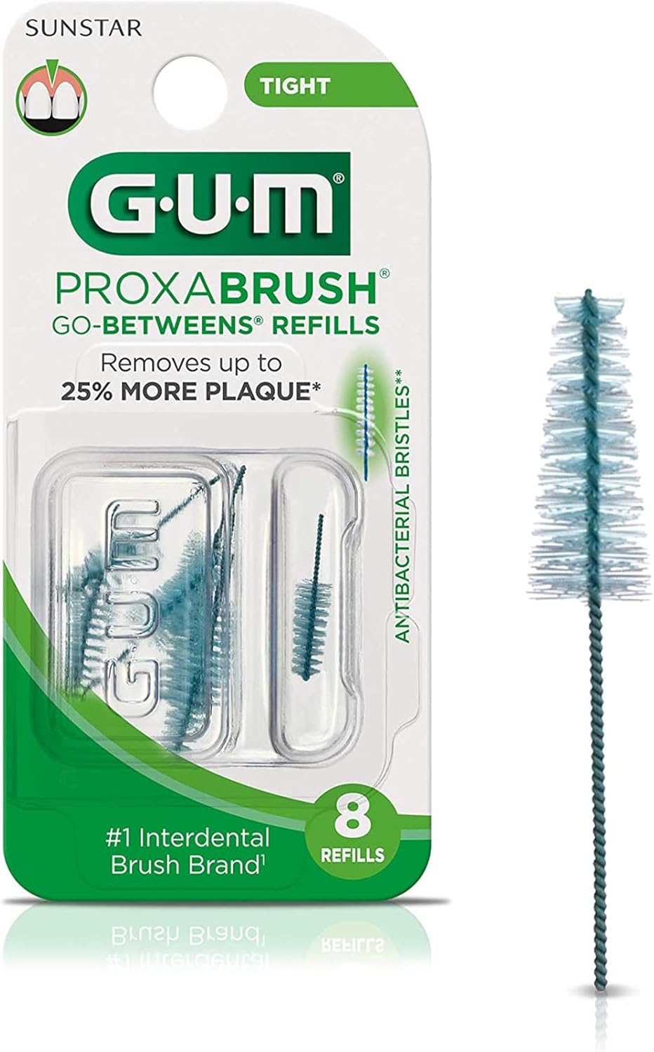 GUM Go-Betweens Proxabrush Refills Tight - 8 ct, ( Pack of 4 )