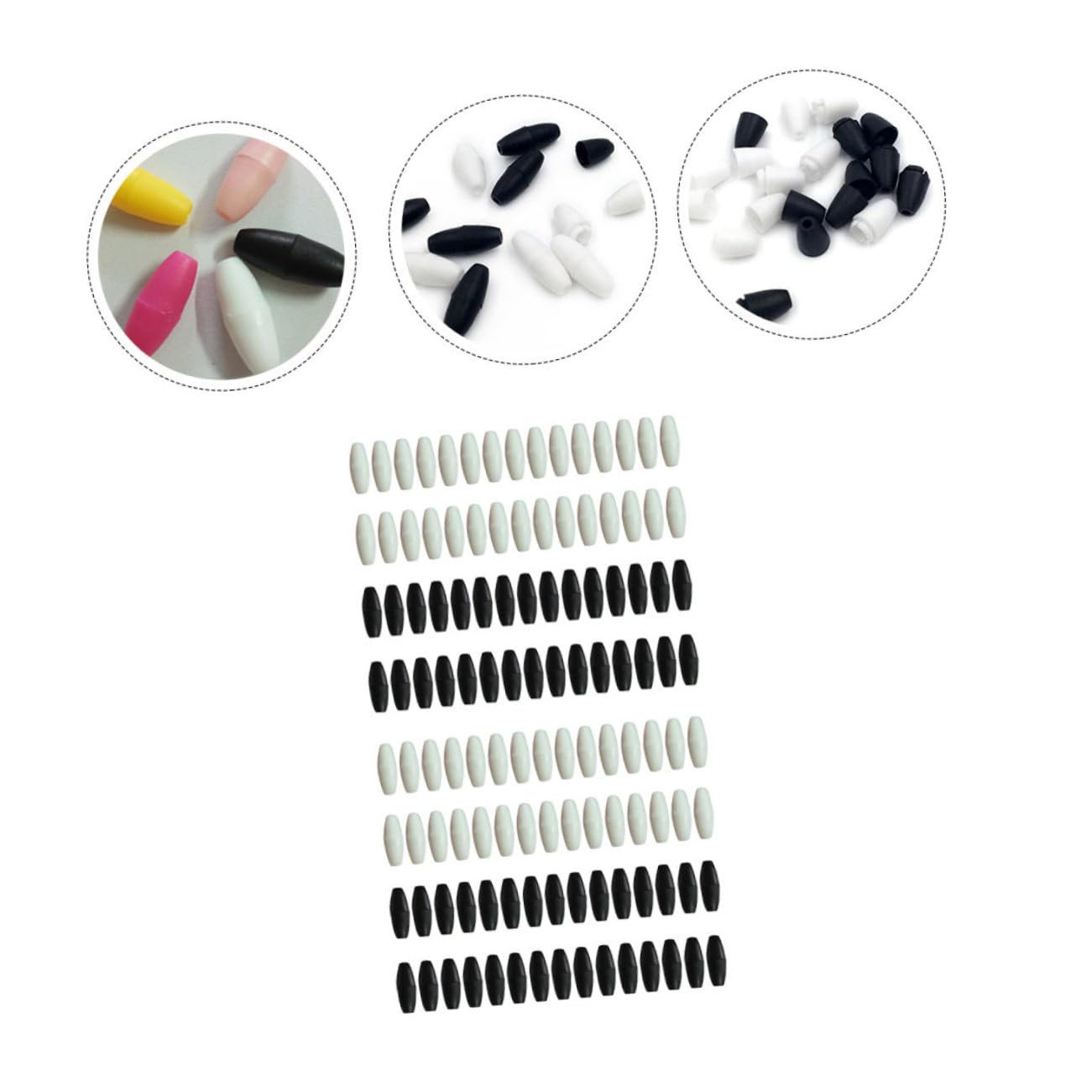 DOITOOL 700 Piezas Broches de Seguridad para Manualidades Diy Conectores de Cuerda de Plástico Negros para Pulseras Bolsos y Ropa