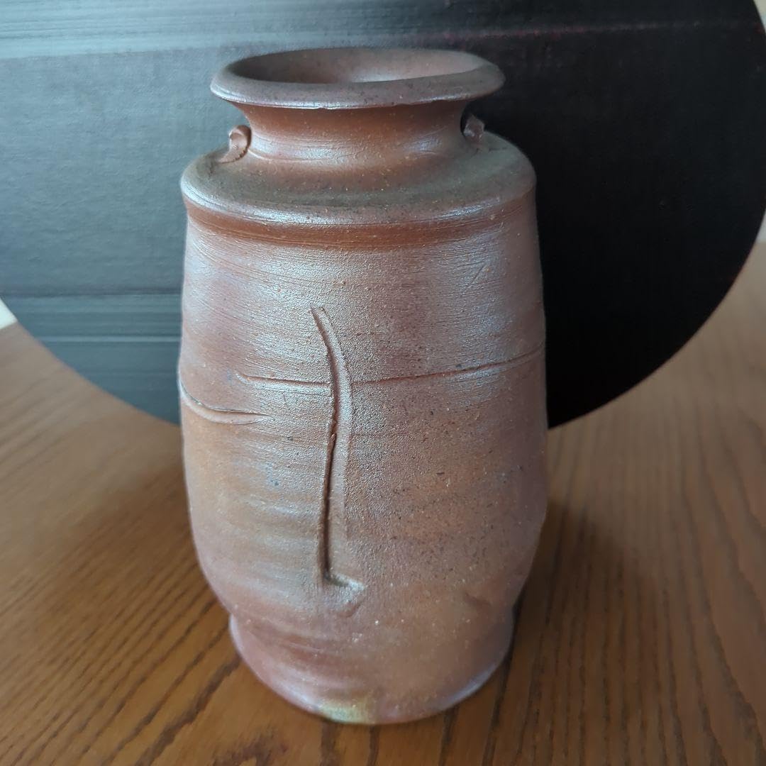 ●備前焼 花入 壺★後楽窯陶主 堀川恭平 作 〈 高22.5cm幅24.5cm〉 備前焼 花入 壺後楽窯陶主 堀川恭平 作 〈 高22.5cm幅24.5