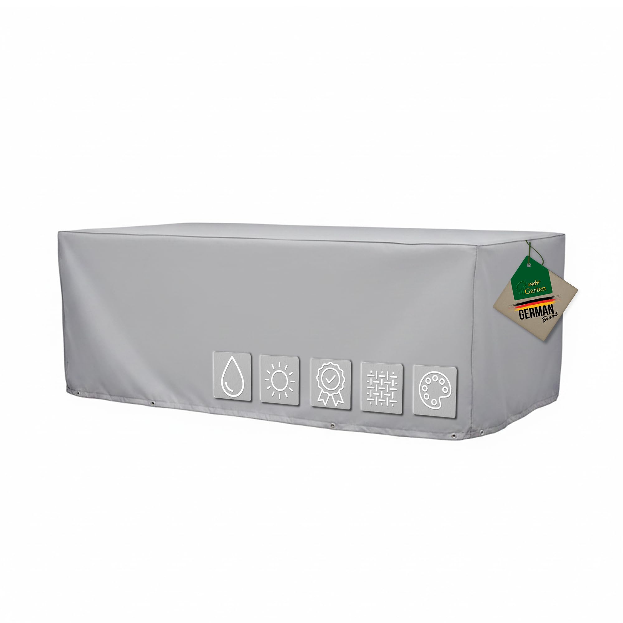 Mehr Garten Sitzgruppenabdeckung rechteckig 250x150x94 cm – Grau, Oxford 600D