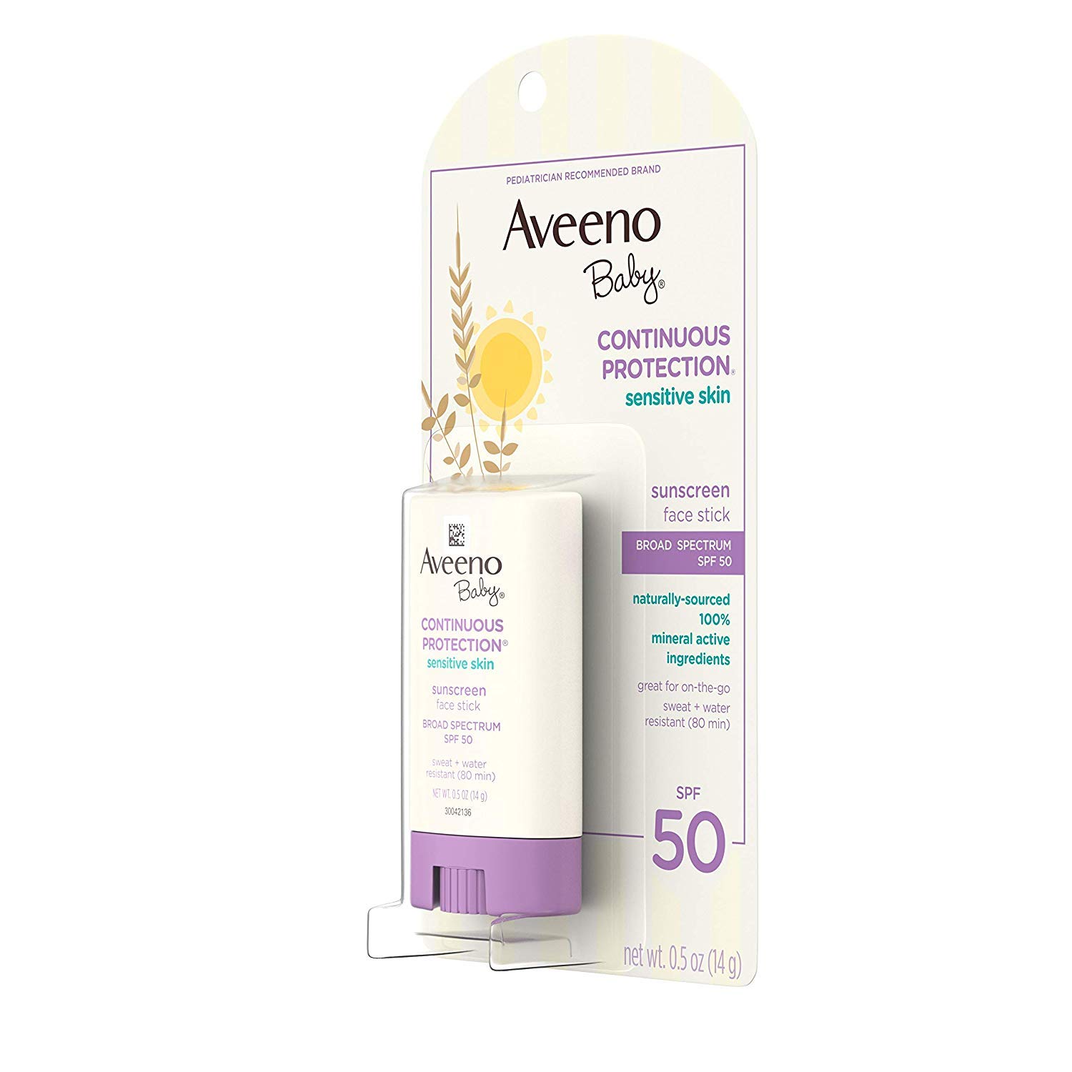 Aveeno Sun Natural Protection Baby SPF 50 Stick, 0.5 Ounce Buy Online