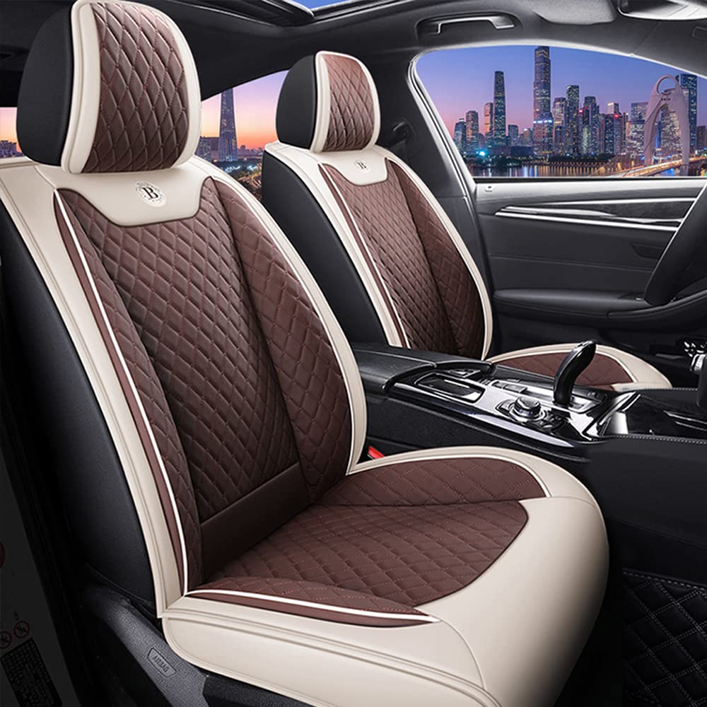 maipula Car Seat Cover For VW Volkswagen Beetle A4 A5 Convertible  2000-2023,Front and Back Seat Covers Pieces PU Leather Vehicle  Cover,(Color:White