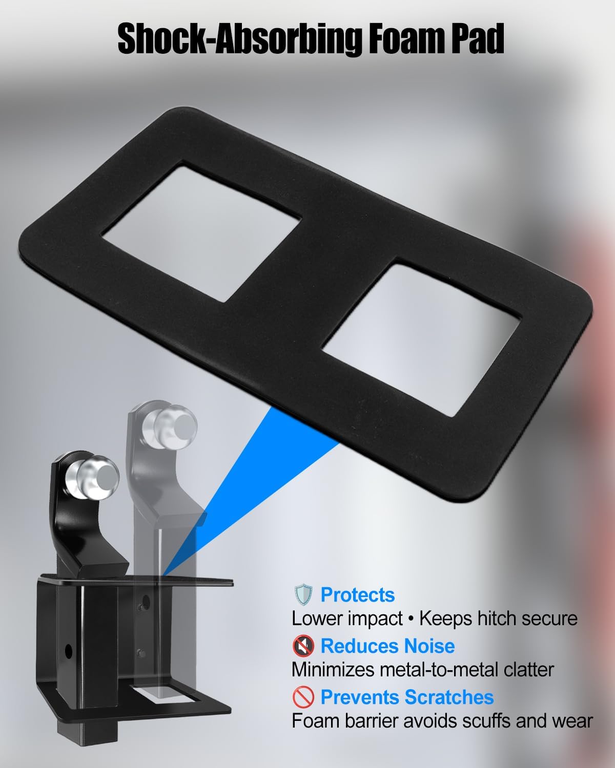 2 Inch Trailer Hitch Holder with Dual Storage, Hitch Storage Bracket for 2 Inch Ball Mount Hitches and Shank, Truck Bed Hitch Storage, Trailer Hitch Accessories, Truck Box Mounted, Holds 300 Pounds