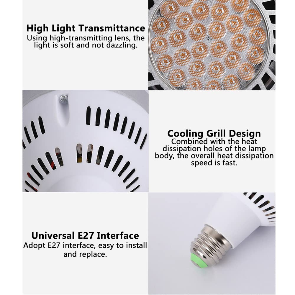 Lampada LED PAR30 E27 45W 3600lm 4000K – Faretto Da Rotaia Con Alta Resa Cromatica 85Ra Per Negozi E Casa - 3