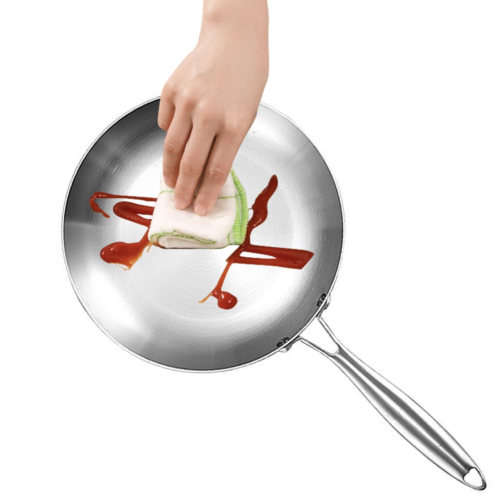 Poêle en acier inoxydable profonde pour l'usage quotidien en cuisine