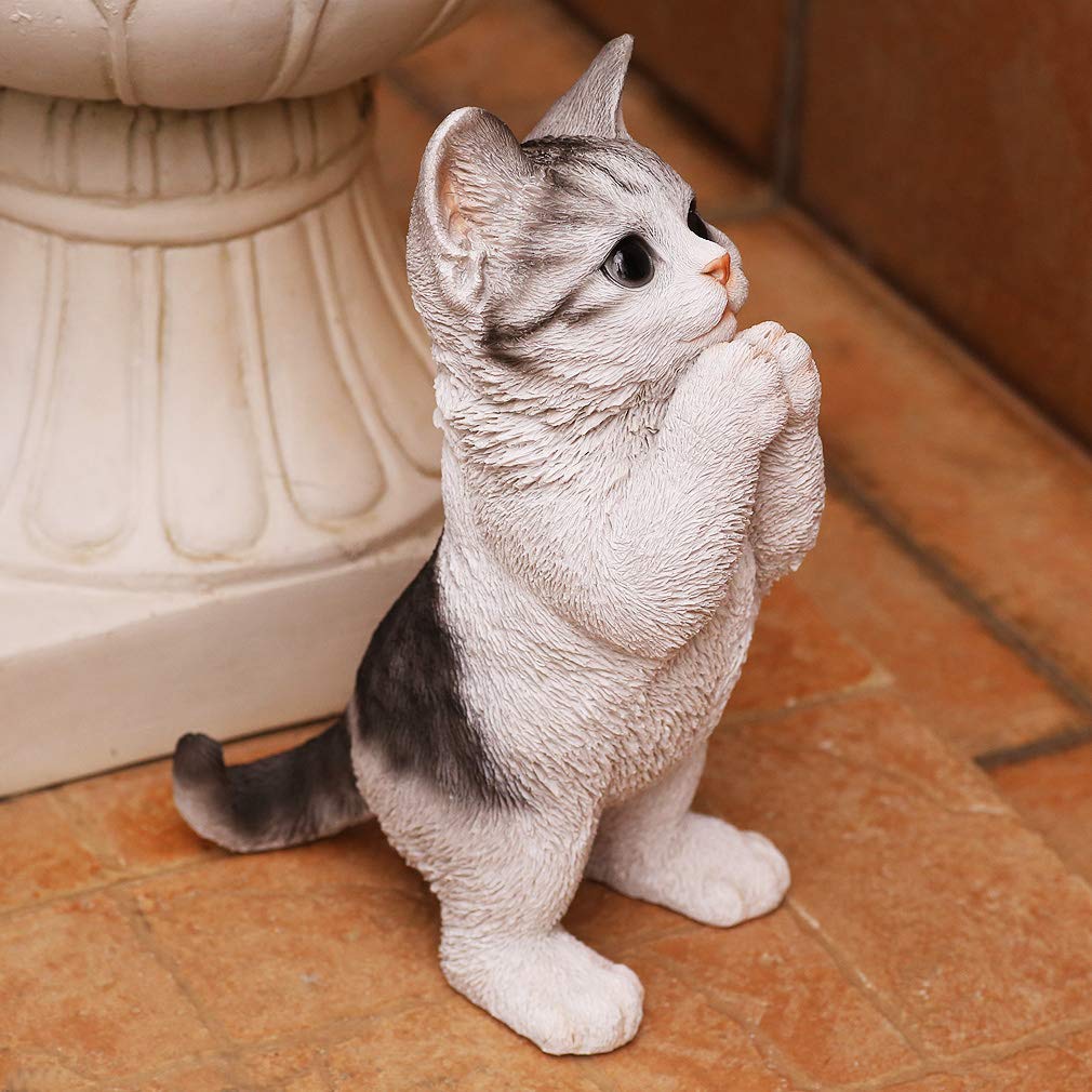 Amazon.co.jp: デバリエ ca76【正規品】猫の置物 サバトラ レジン製