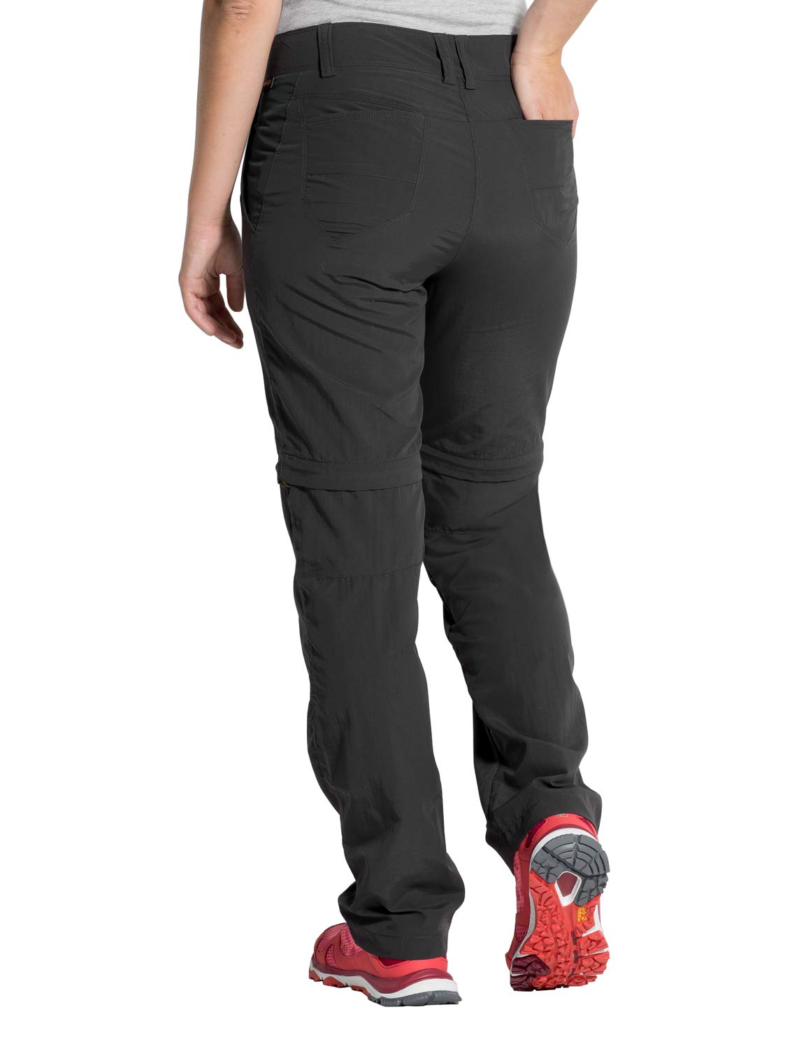 Jack Wolfskin - Pantaloni da Ragazza Marrakech Zip off Pants Protezione UV Outdoor ad Asciugatura Rapida per Il Tempo Libero e da Viaggio, Bambina, Pantaloni, 1503642-6350042, Phantom, 42