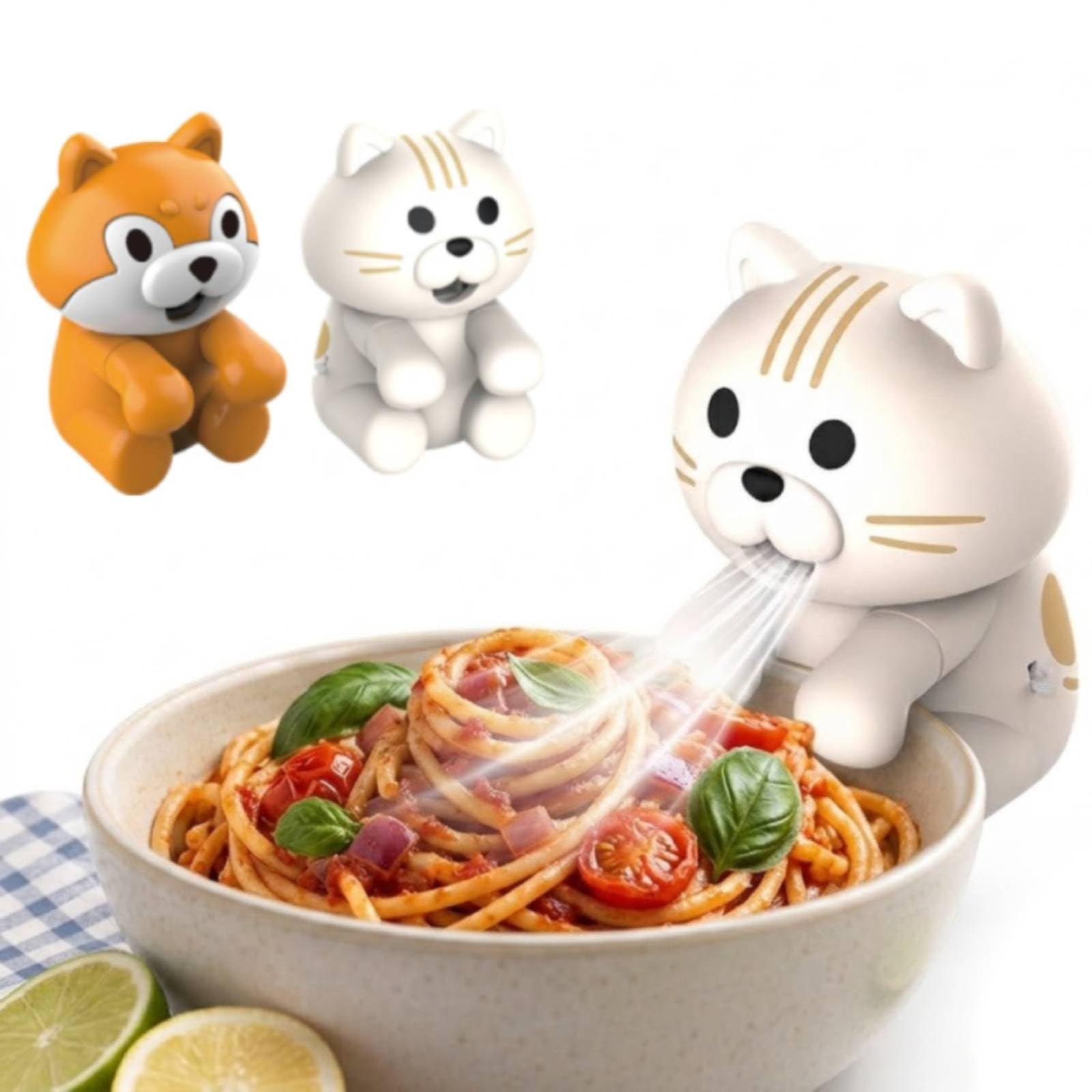 Cooling Clip-On Mini Fan for Cup & Bowl, Cute Cat Animal Fans Coffee Chiller, Portable Hanging Mug Fan for Iced Coffee Soup Drinks, Rechargeable Fast Air Blowing, Desktop Beverage Cooling Companion