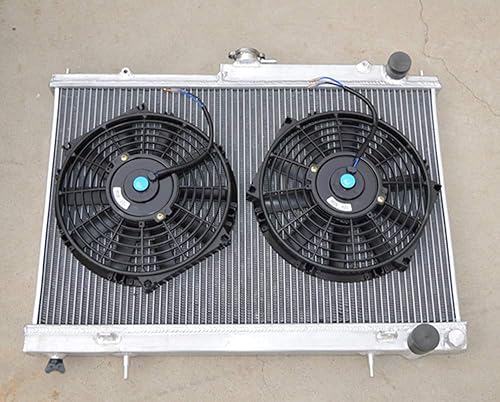 Radiador y ventiladores de aluminio para Nissan Skyline R33 R34 GTR GTST RB25DET Manual