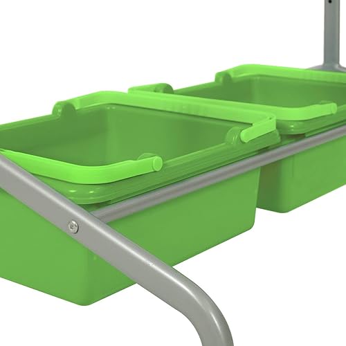 Miniatura 5 de Luxor Furniture - Soporte magnético de doble cara para pizarra blanca con 2 cubos de almacenamiento verde blanco verde