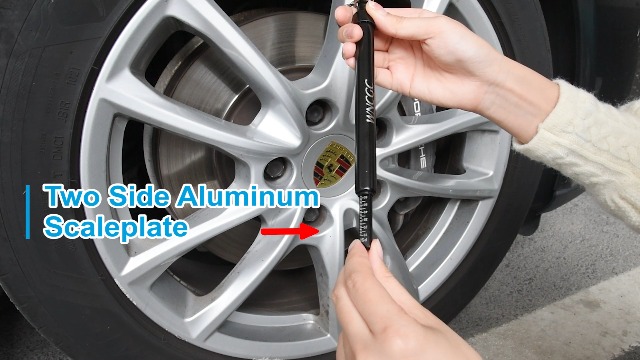 Image of Dual Head Tire Pressure Gauge, Heavy Duty Air Gauge Tire Pressure with Two Side Aluminum Scaleplate, Truck Tire Gauges for Tire Pressure Range to 10-150 PSI, Black, 1 Pack
